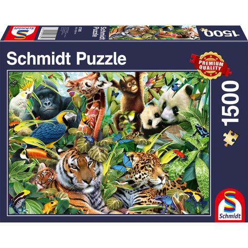 4001504573850 - Puzzle Puzzle Kunterbunte Tierwelt