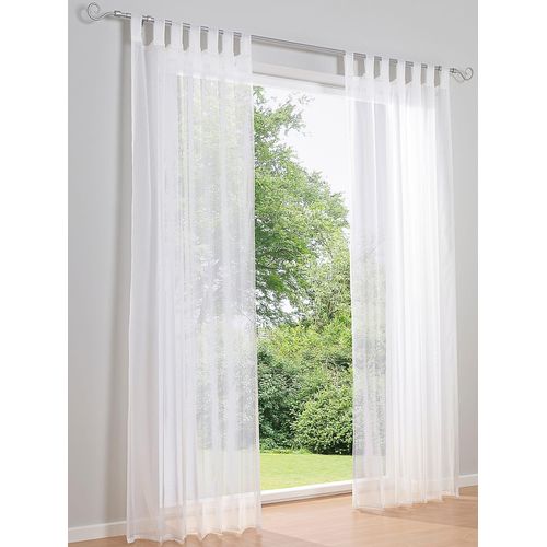 6930325645362 - Gardine HEINE HOME Gardinen Gr 145 cm Schlaufen 140 cm weiß Halbtransparente Gardinen