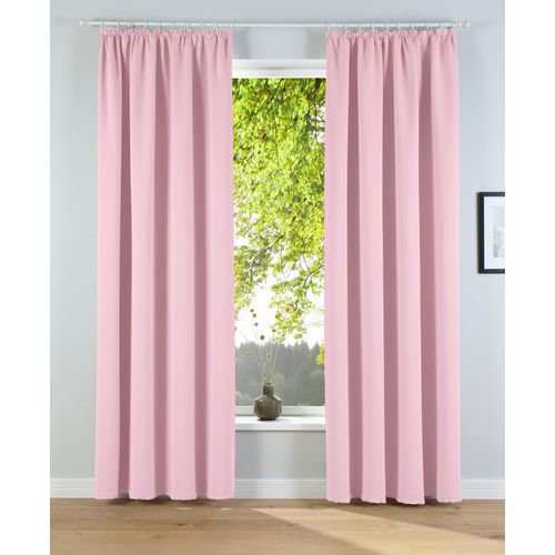 6943755967133 - Verdunkelungsvorhang MY HOME Solana Gardinen Gr 175 cm Kräuselband 140 cm rosa 2er-Set Verdunklungsvorhang mit Thermofunkltion Bestseller einfarbig