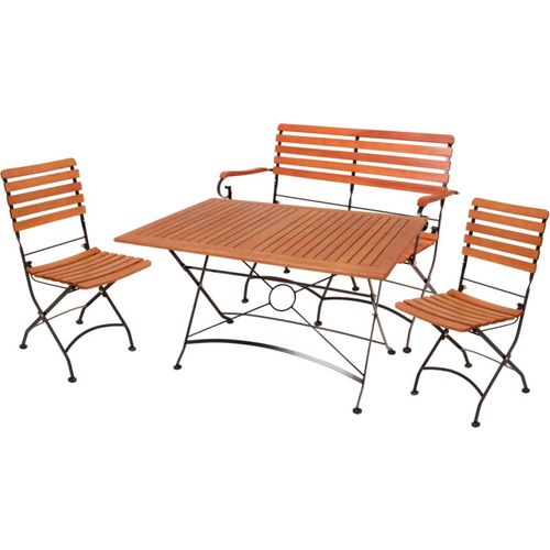 4041908109279 - Sitzgarnitur WIEN 4tlg Tisch Klappstuhl Bank Holz Gartenmöbel 4041908109279 - Sitzgarnitur WIEN 4tlg Tisch Klappstuhl Bank Holz Gartenmöbel