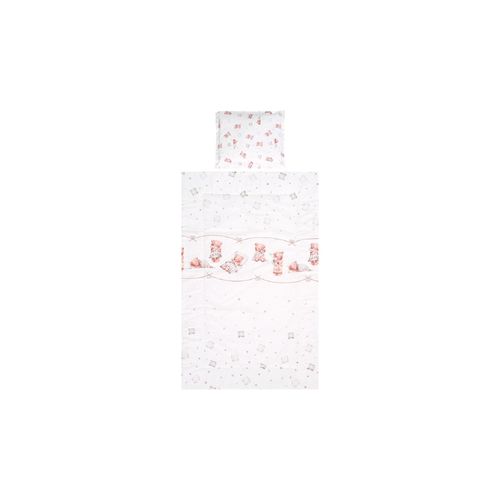 3800166101446 - Kinderbettwäsche 3-teilig Decke 140 x 95 Kissen 43 x 35 Laken 150 x 100 weiß braun 3800166101446 - Kinderbettwäsche 3-teilig Decke 140 x 95 Kissen 43 x 35 Laken 150 x 100 weiß braun
