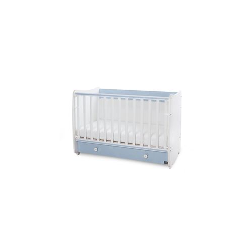3800166104720 - Babybett Dream 60 x 120 cm umbaubar Schreibtisch Kinderbett Schaukelbett weiß blau 3800166104720 - Babybett Dream 60 x 120 cm umbaubar Schreibtisch Kinderbett Schaukelbett weiß blau