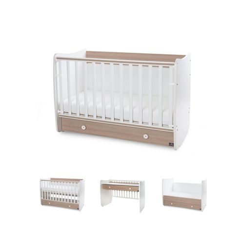 3800166109152 - Babybett Dream 70 x 140 cm umbaubar Kinderbett Schaukelbett Schreibtisch hellbraun weiß 3800166109152 - Babybett Dream 70 x 140 cm umbaubar Kinderbett Schaukelbett Schreibtisch hellbraun weiß