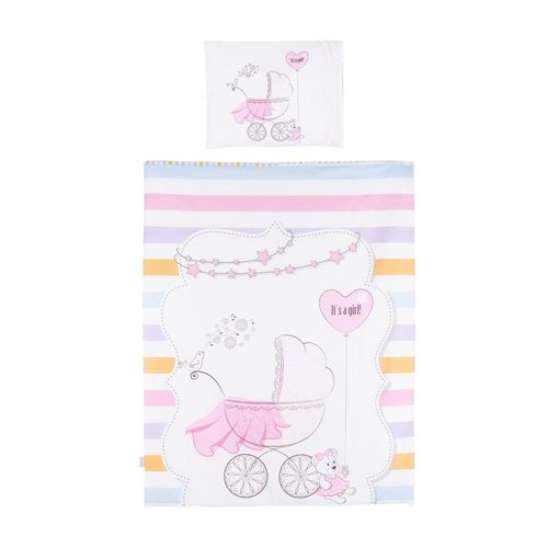 3800931060671 - 5-teiliges Bettwäsche Set Decke 95 x 125 cm Kissen 35 x 45 cm rosa Sterne 3800931060671 - 5-teiliges Bettwäsche Set Decke 95 x 125 cm Kissen 35 x 45 cm rosa Sterne