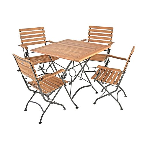 4059865544163 - 5-tlg Holz Tischgruppe WIEN Garten Möbel Sitzgruppe Sitzgarnitur Gartenset Set 4059865544163 - 5-tlg Holz Tischgruppe WIEN Garten Möbel Sitzgruppe Sitzgarnitur Gartenset Set
