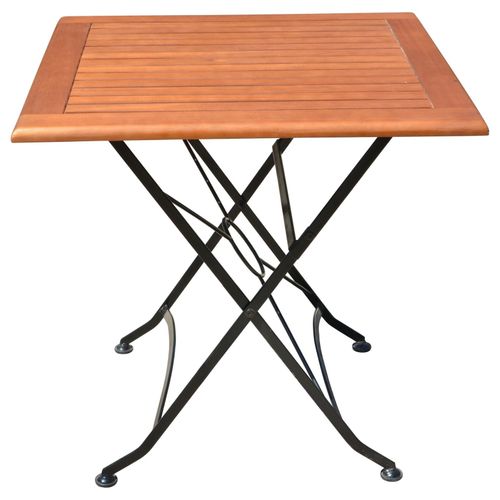 4059865543258 - Tisch WIEN quadratisch klappbar Braun Holz Metall Garten Gartentisch Esstisch 4059865543258 - Tisch WIEN quadratisch klappbar Braun Holz Metall Garten Gartentisch Esstisch