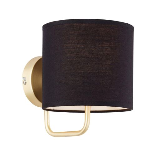 4004353365805 - BRILLIANT Lampe Clarie Wandleuchte messing gebürstet schwarz 1x D45 E14 40W geeignet für Tropfenlampen (nicht enthalten) Für LED-Leuchtmittel geeignet
