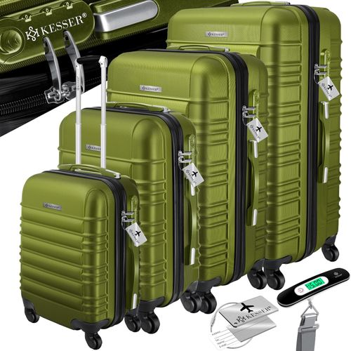 4260751946866 - KESSER® 4tlg Hartschalenkofferset Hartschalenkoffer Reisekoffer Set Reisekofferset Trolley Koffer Inkl Kofferwaage + Gepäckanhänger Rollkoffer Schloss 4 Rollen ABS-Hartschale Teleskopgriff S-M-L-XL 4260751946866 - KESSER® 4tlg Hartschalenkofferset Hartschalenkoffer Reisekoffer Set Reisekofferset Trolley Koffer Inkl Kofferwaage + Gepäckanhänger Rollkoffer Schloss 4 Rollen ABS-Hartschale Teleskopgriff S-M-L-XL