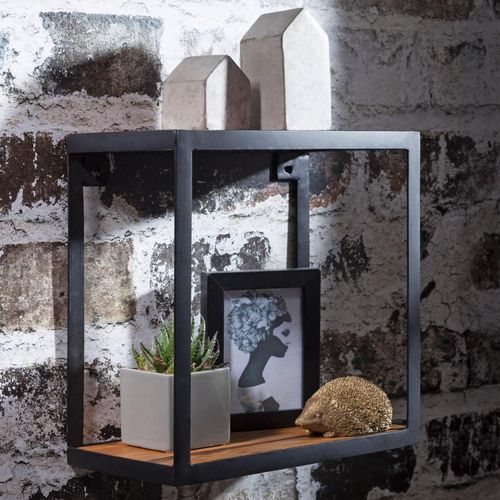 4250950286290 - Wandregal puri 35x18x35 cm Sheesham Massivholz Bücherregal hängend Metallregal mit Echtholz Regalboden Holzregal quadratisch Dekoregal Hängeregal 4250950286290 - Wandregal puri 35x18x35 cm Sheesham Massivholz Bücherregal hängend Metallregal mit Echtholz Regalboden Holzregal quadratisch Dekoregal Hängeregal