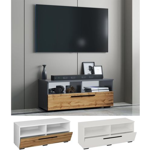 4051814422201 - TV Möbel Lowboard Fernsehschrank mit ausreichend Stauraum Maße H 39 x B 95 x T 40 cm Fernseh Möbel – Arila L