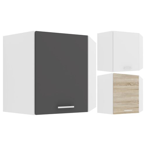 4051814423109 - Küchenschrank hängend Maße ca H 60 x B 57 x T 57 cm Hängeschrank mit zwei Fächern Kücheneckschrank - Esilo