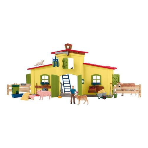 4059433652290 - Farm World 42605 Großer Stall mit Tieren und Zubehör Spielfiguren-Set 4059433652290 Schleich