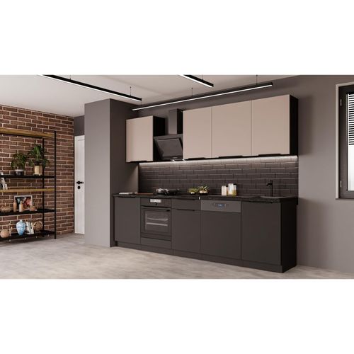 4255832101210 - Küche SIENA + ARONA BASIC 280 cm Küchenzeile Küchenblock Einbauküche Kaschmir 4255832101210 - Küche SIENA + ARONA BASIC 280 cm Küchenzeile Küchenblock Einbauküche Kaschmir