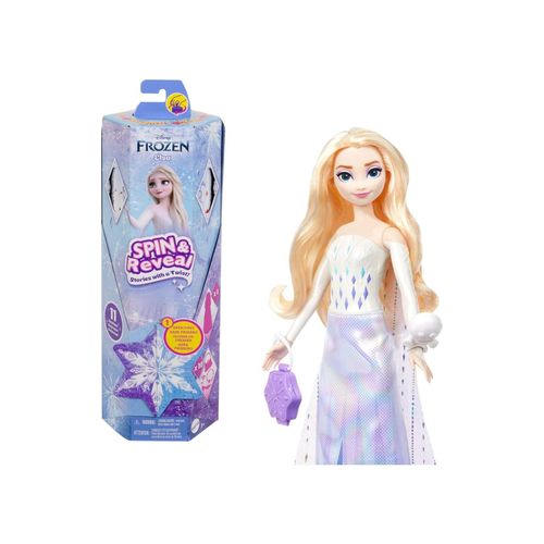 0194735189380 - HTG25 - Disney Frozen - Spin & Reveal - Die Eiskönigin Elsa-Puppe mit magischen Überraschungen!