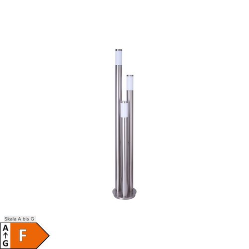 9007371470556 - - Wegeleuchten Außen Edelstahl led Stehleuchte Außen groß Gartenleuchte 170 cm 3 silberne Säulen3x 11W 3x 1055lm warmweiß d 28 cm 9007371470556 - - Wegeleuchten Außen Edelstahl led Stehleuchte Außen groß Gartenleuchte 170 cm 3 silberne Säulen3x 11W 3x 1055lm warmweiß d 28 cm