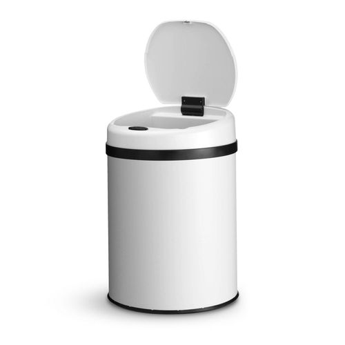 4260565529675 - Automatik Mülleimer mit Sensor 30L - elektrischer Abfalleimer Bewegungssensor automatischer Deckel wasserdicht Klemmring Küche - Weiß - Juskys 4260565529675 - Automatik Mülleimer mit Sensor 30L - elektrischer Abfalleimer Bewegungssensor automatischer Deckel wasserdicht Klemmring Küche - Weiß - Juskys