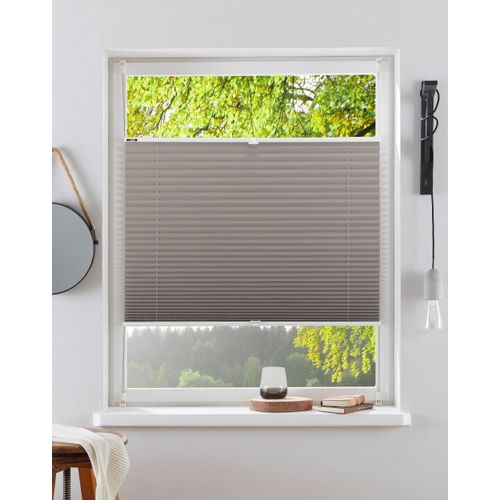6974180125614 - Plissee MY HOME LAHOLM Plissees Gr 130 cm einseitig verschiebbar 40 cm grau (taupe) Plissees ohne Bohren Plissee im Fixmaß 6974180125614 - Plissee MY HOME LAHOLM Plissees Gr 130 cm einseitig verschiebbar 40 cm grau (taupe) Plissees ohne Bohren Plissee im Fixmaß