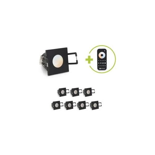 4063592036129 - Einbaustrahler Mini Livorno eckig 3W CCT IP65 - Farbe schwarz matt - Anzahl 8x 4063592036129 - Einbaustrahler Mini Livorno eckig 3W CCT IP65 - Farbe schwarz matt - Anzahl 8x