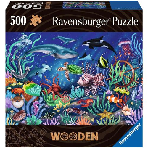 4005556175154 - Ravensburger WOODEN Puzzle 17515 - Unten im Meer - 500 Teile Holzpuzzle für Erwachsene und Kinder ab 14 Jahren mit stabilen individuellen Puzzleteilen und 40 kleinen Holzfiguren (Whimsies) 4005556175154 - Ravensburger WOODEN Puzzle 17515 - Unten im Meer - 500 Teile Holzpuzzle für Erwachsene und Kinder ab 14 Jahren mit stabilen individuellen Puzzleteilen und 40 kleinen Holzfiguren (Whimsies)