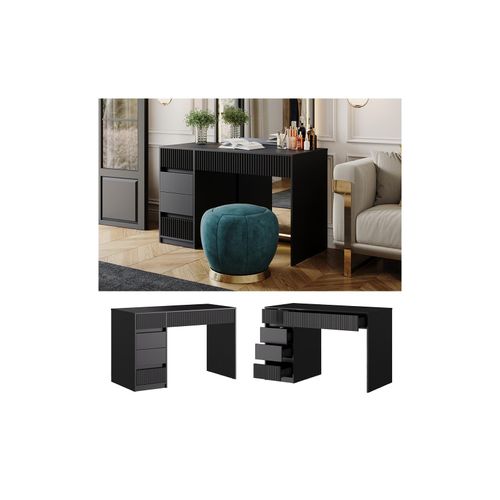 4066731449866 - - Schminktisch Omira Schwarz 120 cm ohne Spiegel 4066731449866 - - Schminktisch Omira Schwarz 120 cm ohne Spiegel
