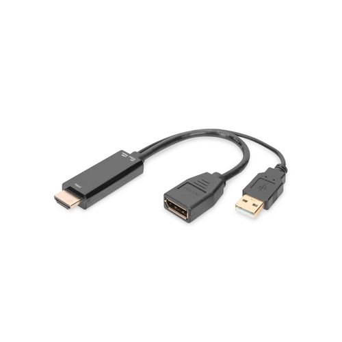 4016032481102 - DisplayPort HDMI USB Anschlusskabel DisplayPort Buchse HDMI-A Stecker USB-A Stecker 02 m Schwarz AK-330101-002-S vergoldete Steckkontakte 4016032481102 - DisplayPort HDMI USB Anschlusskabel DisplayPort Buchse HDMI-A Stecker USB-A Stecker 02 m Schwarz AK-330101-002-S vergoldete Steckkontakte