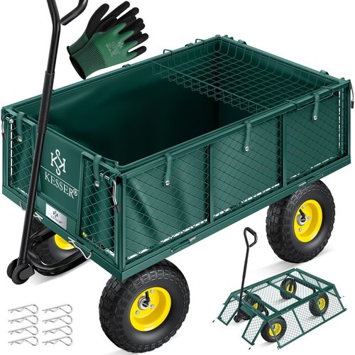 4255598314299 - KESSER® Gartenwagen Bollerwagen Transportwagen 700kg belastbar Gartenkarre inkl herausnehmbare Plane Luftreifen Gerätewagen Handwagen vielseitig einsetzbar inkl Handschuhe + Ablage 4255598314299 - KESSER® Gartenwagen Bollerwagen Transportwagen 700kg belastbar Gartenkarre inkl herausnehmbare Plane Luftreifen Gerätewagen Handwagen vielseitig einsetzbar inkl Handschuhe + Ablage