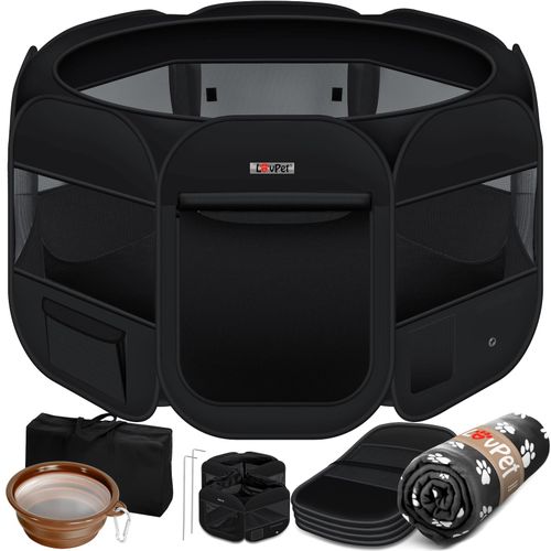 4255598307024 - LOVPET® Welpenlaufstall Tierlaufstall Faltbar für Kleintiere Hunde Katzen Inkl Hundenapf Hundelaufstall Freigehege Oxfordgewebe Pop-up System Indoor & Outdoor 4255598307024 - LOVPET® Welpenlaufstall Tierlaufstall Faltbar für Kleintiere Hunde Katzen Inkl Hundenapf Hundelaufstall Freigehege Oxfordgewebe Pop-up System Indoor & Outdoor