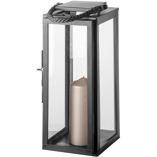 4042911470530 - Kerzenlaterne FINK SEVILLA Kerzenhalter Gr B H T 18 cm x 43 cm x 18 cm grau (grau schwarz) Windlichter Laternen Kerzenhalter schwarz pulverbeschichtet mit grauer Nylonkordel 4042911470530 - Kerzenlaterne FINK SEVILLA Kerzenhalter Gr B H T 18 cm x 43 cm x 18 cm grau (grau schwarz) Windlichter Laternen Kerzenhalter schwarz pulverbeschichtet mit grauer Nylonkordel