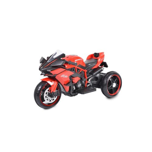 3800146214395 - Kinder Elektromotorrad Ninja drei Kunststoffräder LED-Beleuchtung Mp3 rot