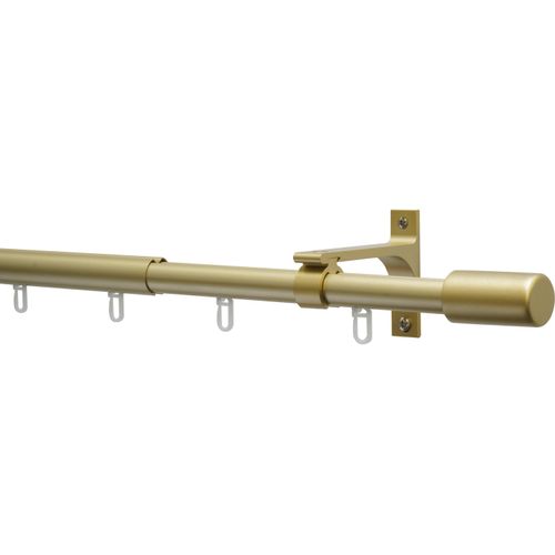 4003018383147 - Gardinenstange Gardinenstangen Set Thasos gold (gold matt) Ø19mm Aluminium Gardinenstangen mit Bohren Schrauben Wandmontage Aluminium 4003018383147 - Gardinenstange Gardinenstangen Set Thasos gold (gold matt) Ø19mm Aluminium Gardinenstangen mit Bohren Schrauben Wandmontage Aluminium