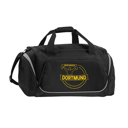 4068859189341 - multifanshop® Sporttasche - Dortmund - Meine Fankurve - Druck gelb - Tasche