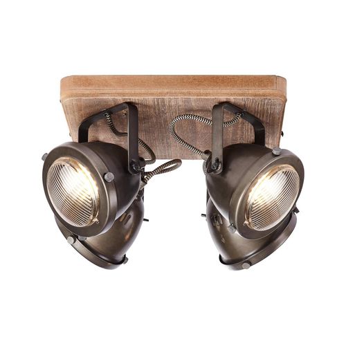 4004353310669 - BRILLIANT Lampe Carmen Wood Spotplatte 4flg burned steel holz 4x PAR51 GU10 5W geeignet für Reflektorlampen (nicht enthalten) Köpfe schwenkbar 4004353310669 - BRILLIANT Lampe Carmen Wood Spotplatte 4flg burned steel holz 4x PAR51 GU10 5W geeignet für Reflektorlampen (nicht enthalten) Köpfe schwenkbar