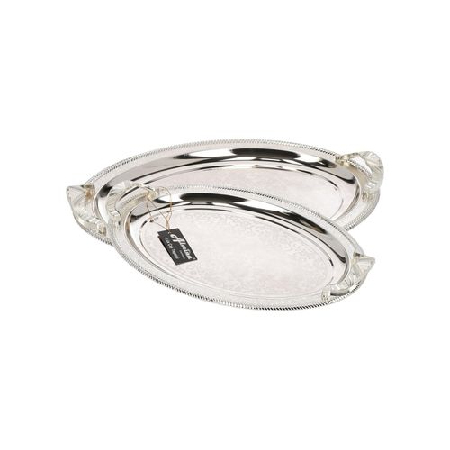 4255829530702 - 2er-Set Serviertabletts aus hochwertigem 18 10 Edelstahl