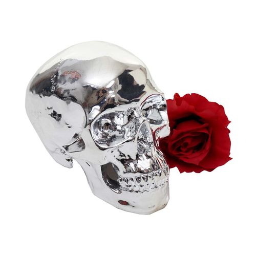 4057651188218 - Deko Totenkopf MCW-T921 Polyresin Skulptur Totenschädel In- Outdoor 18cm silber hochglanz 4057651188218 - Deko Totenkopf MCW-T921 Polyresin Skulptur Totenschädel In- Outdoor 18cm silber hochglanz