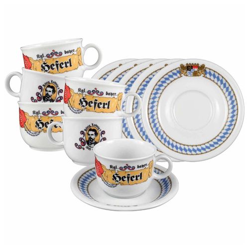 4262487296031 - Kaffeetassen mit Untertassen Compact Bayern 210 ml 6er Set 4262487296031 - Kaffeetassen mit Untertassen Compact Bayern 210 ml 6er Set