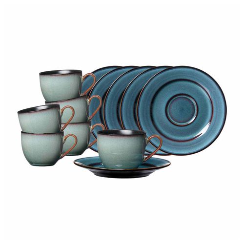 4262487293368 - Espressotassen mit Untertassen Bali 90 ml 6er Set