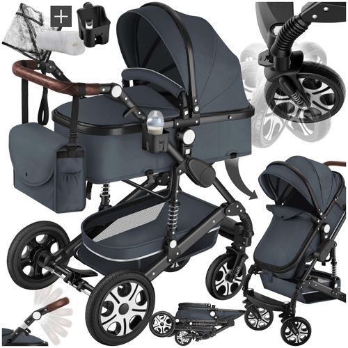 4061173262264 - tectake® Kombi-Kinderwagen 2 in 1 klappbar mit 5-Punkt-Gurt Bremse Schutzbügel und Handschlaufe pulverbeschichteter Aluminiumrahmen pflegeleichter Stoffbezug für 0 bis 36 Monate geeignet Belastbarkeit 15 kg 4061173262264 - tectake® Kombi-Kinderwagen 2 in 1 klappbar mit 5-Punkt-Gurt Bremse Schutzbügel und Handschlaufe pulverbeschichteter Aluminiumrahmen pflegeleichter Stoffbezug für 0 bis 36 Monate geeignet Belastbarkeit 15 kg