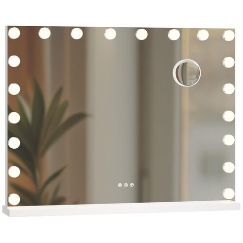 4255716332532 - Schminkspiegel Norlina 80x60cm I Kosmetikspiegel mit Vergrößerung I Dimmbare LED-Beleuchtung I Schminktisch mit 3 Licht-Modi