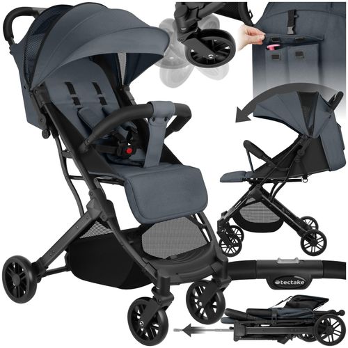 4061173262295 - tectake® Buggy-Kinderwagen Einhand-Klappmechanismus mit 5-Punkt-Gurt Feststellbremse Schutzbügel pulverbeschichtetes Stahlgestell und pflegeleichter Stoffbezug für 0 bis 36 Monate geeignet Belastbarkeit 15 kg 4061173262295 - tectake® Buggy-Kinderwagen Einhand-Klappmechanismus mit 5-Punkt-Gurt Feststellbremse Schutzbügel pulverbeschichtetes Stahlgestell und pflegeleichter Stoffbezug für 0 bis 36 Monate geeignet Belastbarkeit 15 kg
