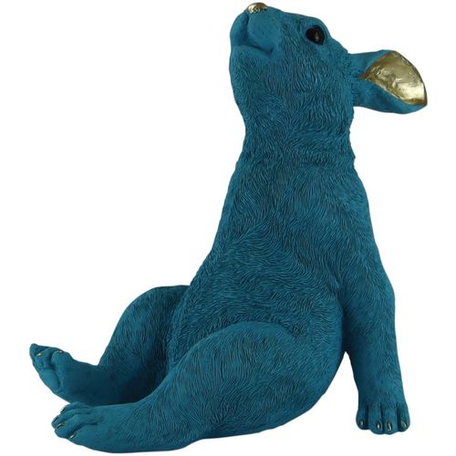 4056422133259 - Dekofigur AM DESIGN Hase Sternengucker blau B295cm H263cm T263cm Polyresin Dekofiguren handgefertigte Osterdekoration