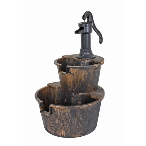 4041908080639 - 74cm Brunnen Holz Optik Wasserspiel Springbrunnen Gartenbrunnen Garten Deko 4041908080639 - 74cm Brunnen Holz Optik Wasserspiel Springbrunnen Gartenbrunnen Garten Deko