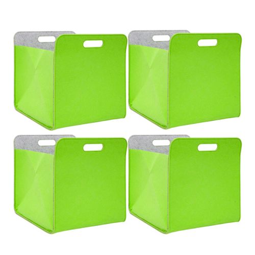 4057216041767 - No Brand - 4er Set Filz Aufbewahrungsbox 33x33x38 cm Kallax Filzkorb Regal Einsatz Box Grün 4057216041767 - No Brand - 4er Set Filz Aufbewahrungsbox 33x33x38 cm Kallax Filzkorb Regal Einsatz Box Grün