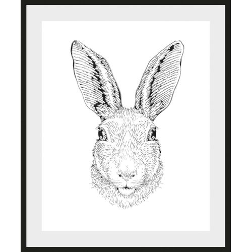 4049009930655 - Bild »Tyra« Hase-Hasen-Schwarz-Weiss-Kunst-Haustiere (1 St) HD Premium Poster-Druck inkl Holzrahmen 4049009930655 - Bild »Tyra« Hase-Hasen-Schwarz-Weiss-Kunst-Haustiere (1 St) HD Premium Poster-Druck inkl Holzrahmen