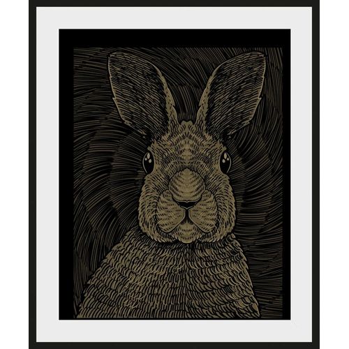 4049009865049 - Bild »Aladin« Hase-Hasen-Haustiere-Kunst-Schwarz-Weiss (1 St) HD Premium Poster-Druck inkl Holzrahmen 4049009865049 - Bild »Aladin« Hase-Hasen-Haustiere-Kunst-Schwarz-Weiss (1 St) HD Premium Poster-Druck inkl Holzrahmen