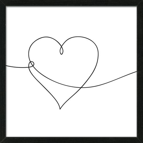 4019449498305 - PRO ART Gerahmtes Bild LINE ART HEART (BHT 3250x3250x180 cm) BHT 3250x3250x180 cm bunt