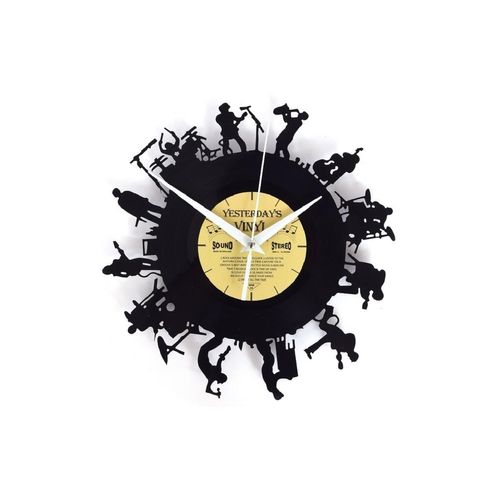 5400837150025 - Wanduhr »Yesterdays Vinyl Musikband Ø 30 cm Gold Schwarz« 5400837150025 - Wanduhr »Yesterdays Vinyl Musikband Ø 30 cm Gold Schwarz«