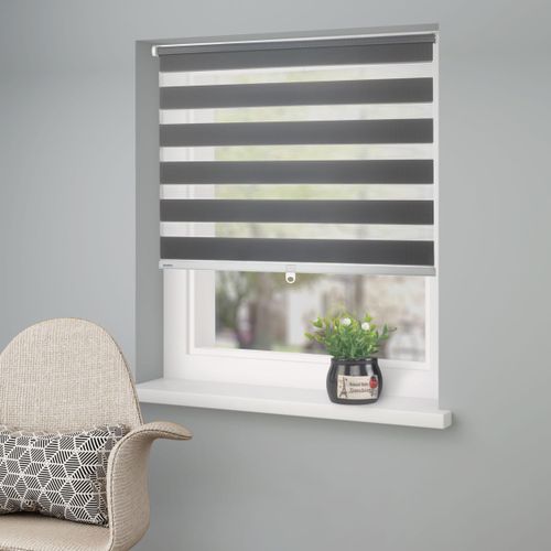 6974180121630 - Doppelrollo HOME AFFAIRE Jan Gr 8 grau (anthrazit) B95cm H130cm Polyester Rollos Fixmaß Klemmfix uni monochrom basic schnurlos Klemmträger 6974180121630 - Doppelrollo HOME AFFAIRE Jan Gr 8 grau (anthrazit) B95cm H130cm Polyester Rollos Fixmaß Klemmfix uni monochrom basic schnurlos Klemmträger