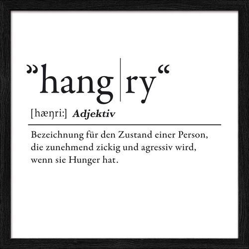 4019449503832 - Gerahmtes Bild HANGRY 4019449503832 - Gerahmtes Bild HANGRY