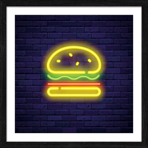 4019449516689 - Gerahmtes Bild NEON HAMBURGER 4019449516689 - Gerahmtes Bild NEON HAMBURGER