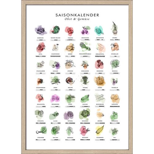 4019449504143 - Gerahmtes Bild SAISONKALENDER (BHT 75x55x320 cm)